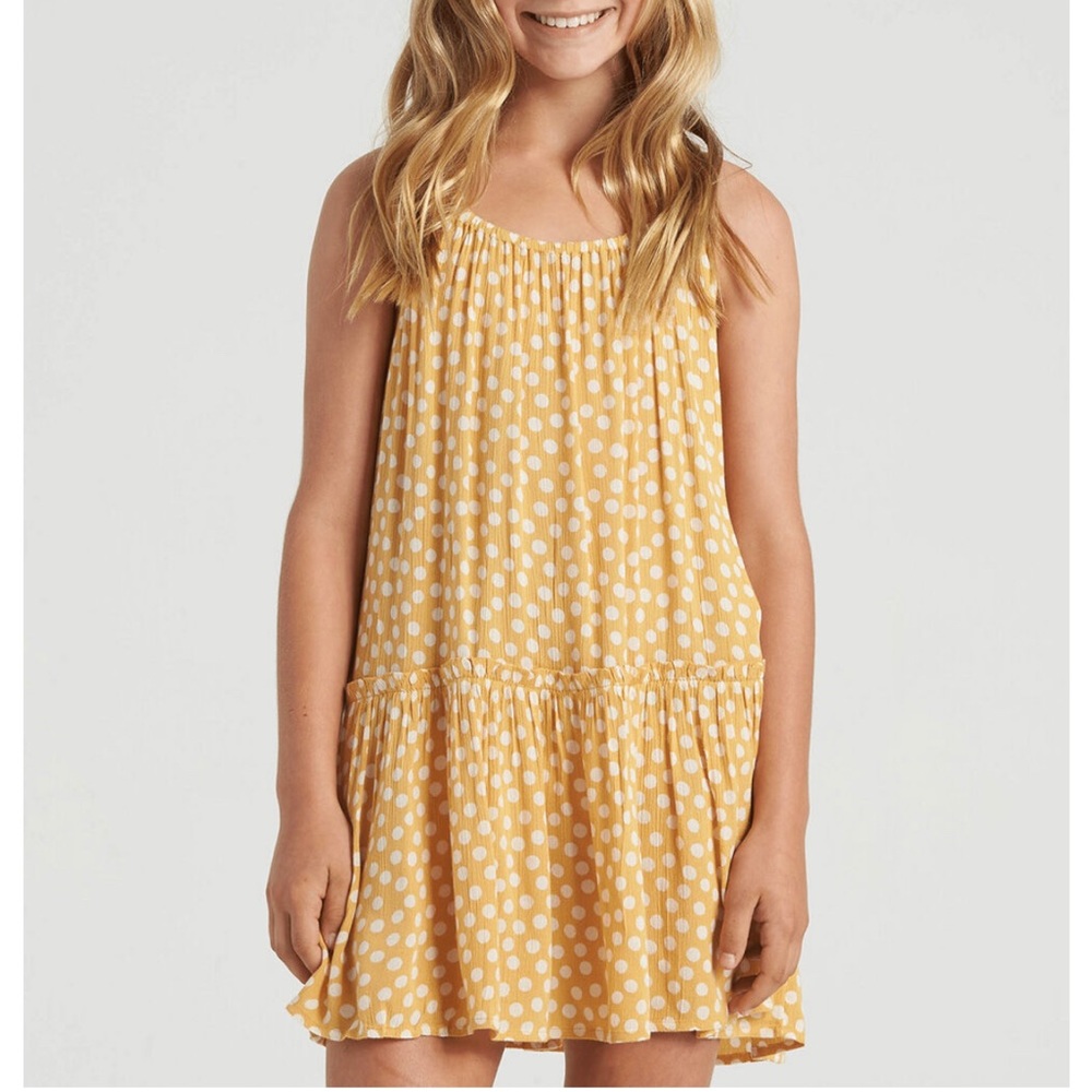 Billabong 💛 Girls’ Yellow Polka-Dot Dress